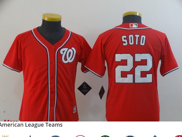 Youth Nationals 22 Juan Soto Red Youth Cool Base Jersey Youth Nationals 22 Juan Soto Red Youth Cool Base Jersey