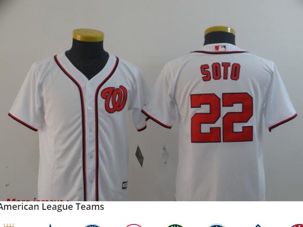 Youth Nationals 22 Juan Soto White Youth Cool Base Jersey Youth Nationals 22 Juan Soto White Youth Cool Base Jersey