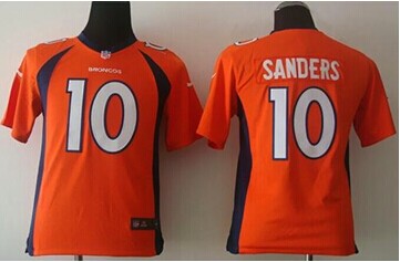 Youth New Broncos #10 Emmanuel Sanders Orange Team Color NFL New Elite Jersey