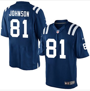 Youth New Colts #81 Andre Johnson Royal Blue Team Color Stitched NFL Elite Jersey