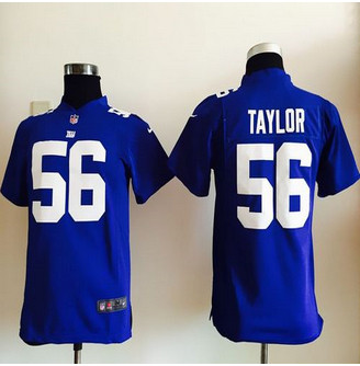 Youth New Giants #56 Lawrence Taylor Royal Blue Team Color Stitched NFL Elite Jersey