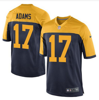 Youth New Green Bay Packers #17 Davante Adams Navy Blue Alternate Stitched NFL New Elite Jersey