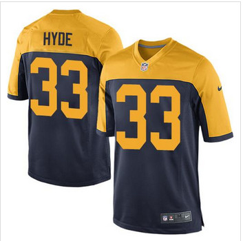 Youth New Green Bay Packers #33 Micah Hyde Navy Blue Alternate Stitched NFL New Elite Jersey