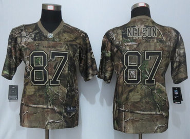 Youth New Green Bay Packers 87 Jordy Nelson Rodgers Camo Elite Jerseys