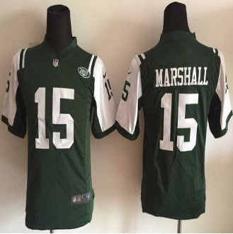 Youth New New York Jets #15 Brandon Marshall Green Team Color Stitched NFL Elite Jersey