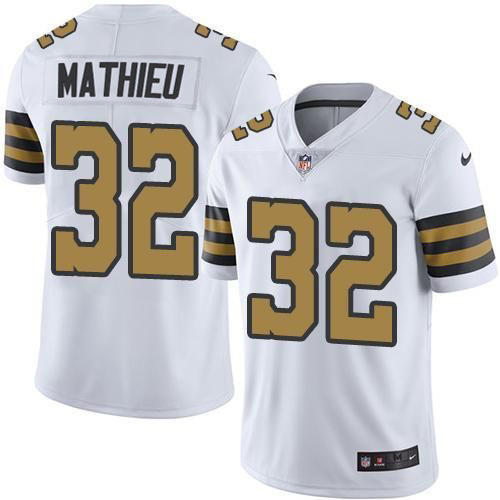 Youth New Orleans Saints #32 Tyrann Mathieu White Color Rush Limited Stitched Jersey Youth New Orleans Saints #32 Tyrann Mathieu White Color Rush Limited Stitched Jersey