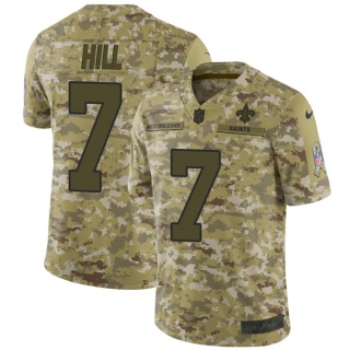 Youth New Orleans Saints #7 Taysom Hill Nike 2018 Salute to Service Jersey Limited Camo