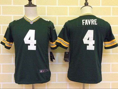 Youth New Packers #4 Brett Favre Green Stitched NFL Elite Jersey