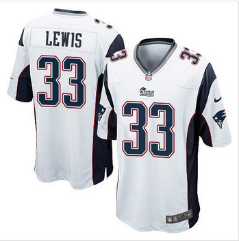Youth New Patriots #33 Dion Lewis White Stitched NFL Elite Jersey