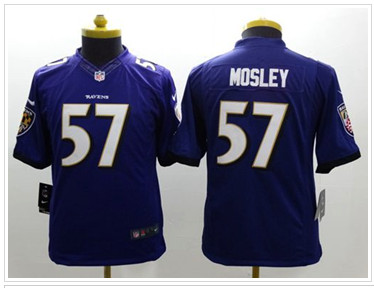 Youth New Ravens #57 C.J. Mosley Purple Team Color NFL New Limited Jersey