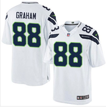 Youth New Seahawks #88 Jimmy Graham White Stitched NFL Elite Jersey