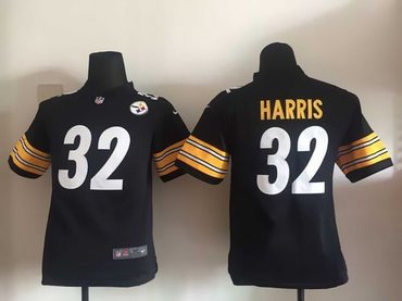 Youth New Steelers #32 Franco Harris Black Team Color NFL Elite Jersey