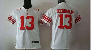 Youth New York Giants #13 Odell Beckham Jr Royal White Team Color NFL Elite Jersey