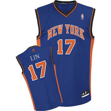 Youth New York Knicks 17 Jeremy Lin Blue Jerseys