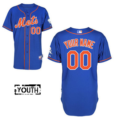 Youth New York Mets Authentic Custom Alternate Home Royal Blue MLB Jersey Cheap Youth New York Mets Authentic Custom Alternate Home Royal Blue MLB Jersey Cheap