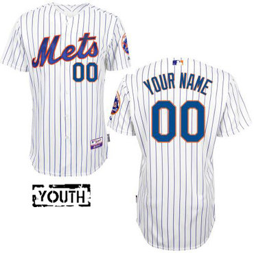 Youth New York Mets Authentic Personalized Home White Stitched Baseball Jersey Youth New York Mets Authentic Personalized Home White Stitched Baseball Jersey