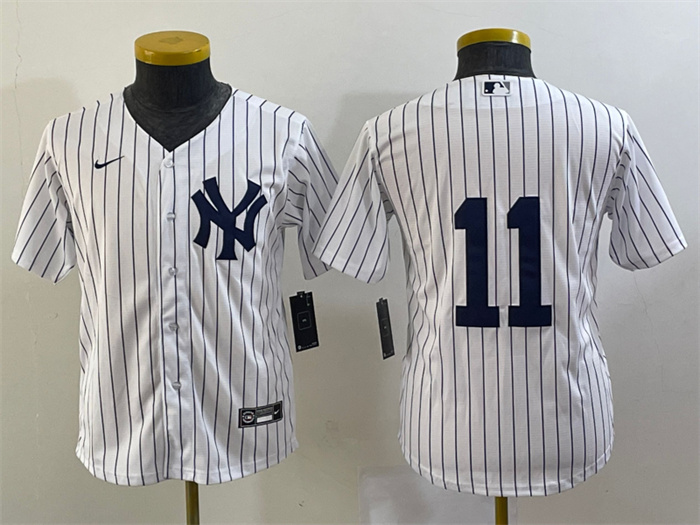 Youth New York Yankees #11 Anthony Volpe White Cool Base Stitched Baseball JerseyS Youth New York Yankees #11 Anthony Volpe White Cool Base Stitched Baseball JerseyS