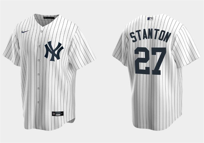 Youth New York Yankees #27 Giancarlo Stanton White Cool Base Stitched Baseball Jersey Youth New York Yankees #27 Giancarlo Stanton White Cool Base Stitched Baseball Jersey
