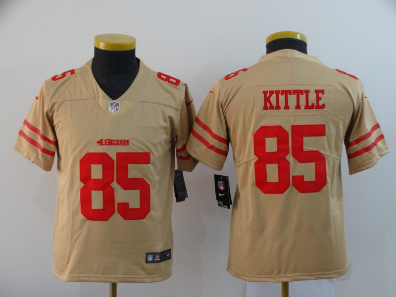 Youth Nike 49ers 85 George Kittle Cream Youth Inverted Legend Limited Jersey Youth Nike 49ers 85 George Kittle Cream Youth Inverted Legend Limited Jersey