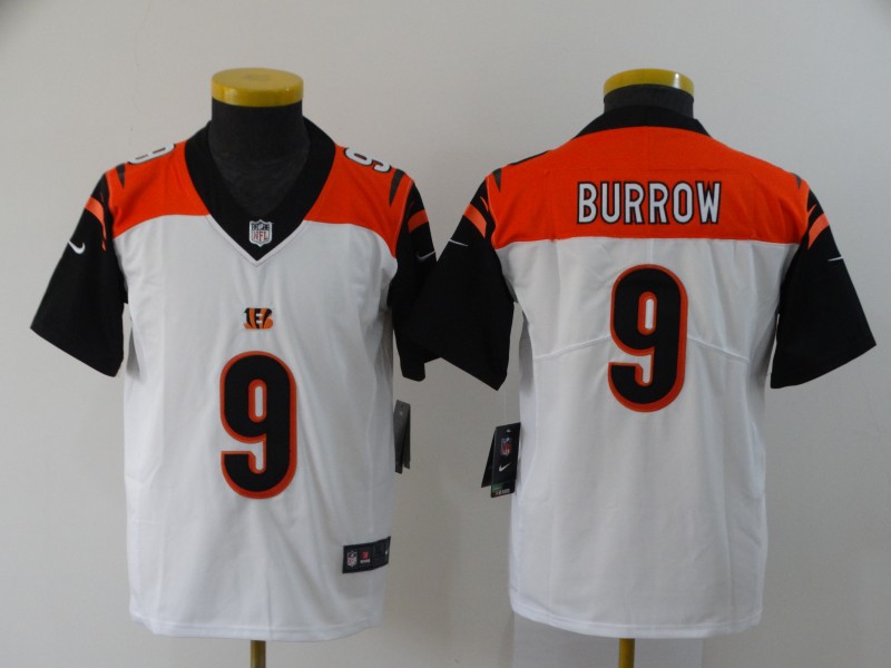 Youth Nike Bengals 9 Joe Burrow White Youth 2020 NFL Draft First Round Pick Vapor Untouchable Limited Jersey Youth Nike Bengals 9 Joe Burrow White Youth 2020 NFL Draft First Round Pick Vapor Untouchable Limited Jersey
