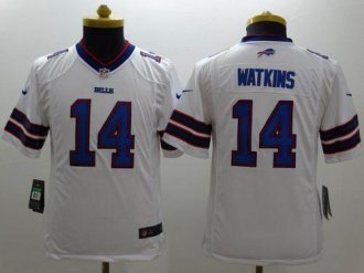 Youth Nike Bills #14 Sammy Watkins White Stitched NFL Limited Jersey