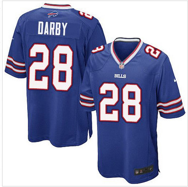 Youth Nike Bills #28 Ronald Darby Royal Blue Team Color Stitched NFL Elite Jersey