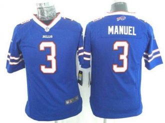 Youth Nike Bills #3 E. J. Manuel Royal Blue Team Color NFL Elite Jersey