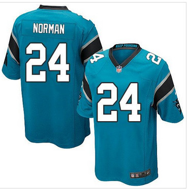 Youth Nike Carolina Panthers #24 Josh Norman Blue Alternate Stitched NFL Elite Jersey