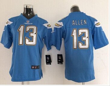 Youth Nike Chargers #13 Keenan Allen Electric Blue NFL New Elite Jersey