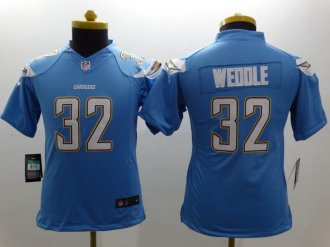 Youth Nike Chargers #32 Eric Weddle Electric Blue Alternate NFL New Limited Jersey