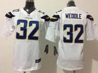 Youth Nike Chargers #32 Eric Weddle White NFL New Elite Jersey