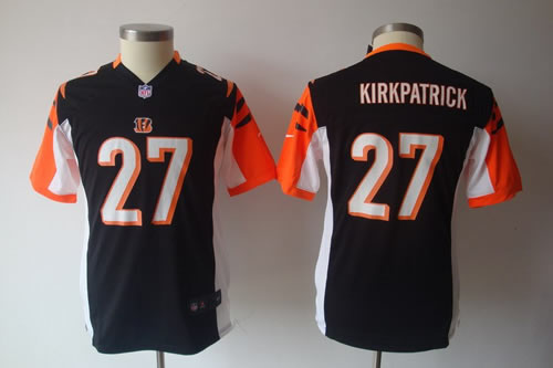 Youth NEW Cincinnati Bengals 27 Dre Kirkpatrick Black Jerseys