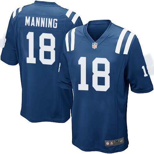 Youth Nike Colts #18 Peyton Manning Royal Blue Team Color Stitched NFL Elite Jersey