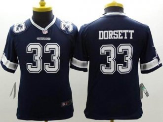Youth Nike Cowboys #33 Tony Dorsett Navy Blue Team Color NFL Limited Jersey