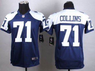 Youth Nike Cowboys #71 La'el Collins Navy Blue Thanksgiving Stitched Elite jersey