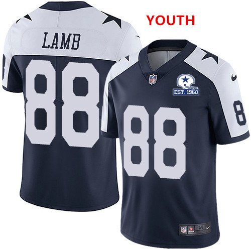 Youth Nike Cowboys #88 CeeDee Lamb Thanksgiving With Established In 1960 Patch NFL Vapor Untouchable Limited Jersey Youth Nike Cowboys #88 CeeDee Lamb Thanksgiving With Established In 1960 Patch NFL Vapor Untouchable Limited Jersey