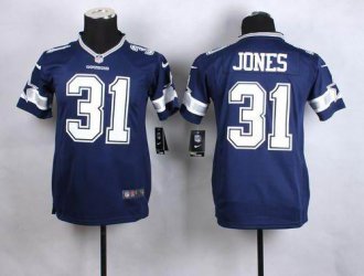Youth Nike Dallas Cowboys #31 Byron Jones Navy Blue Team Color Stitched NFL Elite jersey