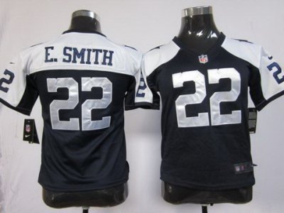 Youth NEW Dallas Cowboys 22 E.smith Blue Thankgivings NEW NFL Jerseys