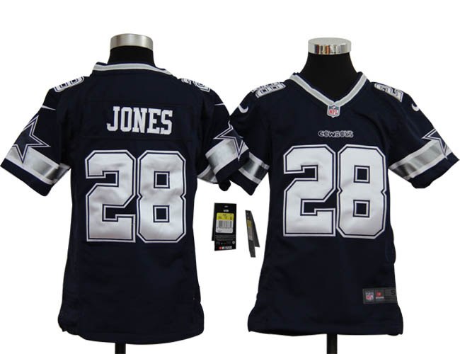 Youth NEW Dallas Cowboys 28 Felix Jones Blue Jerseys