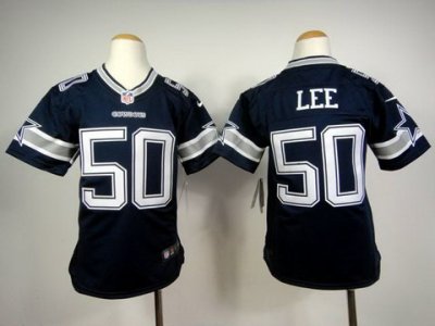 Youth NEW NFL Dallas Cowboys 50# Sean Lee Blue Jerseys