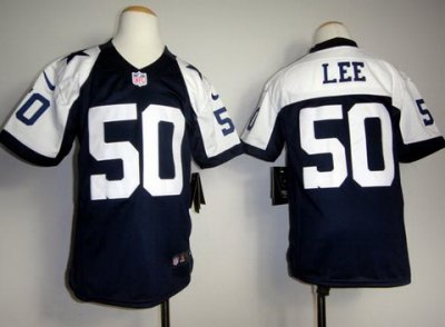 2012 Youth NEW NFL Dallas Cowboys 50 Sean Lee Blue Thankgivings Blue Jerseys