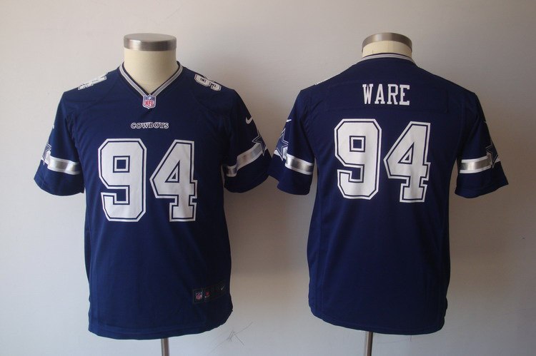 Youth NEW Dallas Cowboys 94 DeMarcus Ware Blue Jerseys