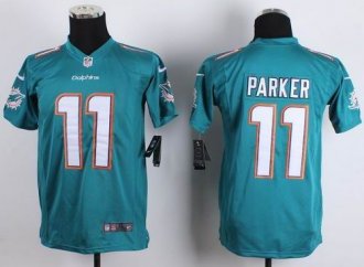 Youth Nike Dolphins #11 DeVante Parker Aqua Green Team Color Stitched NFL New ELite jersey
