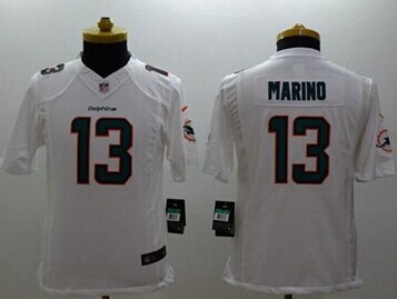 Youth Nike Dolphins #13 Dan Marino White NFL Limited Jersey