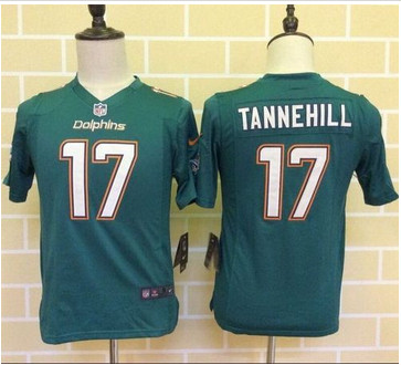 Youth Nike Dolphins #17 Ryan Tannehill Aqua Green Team Color Stitched NFL Elite Jersey