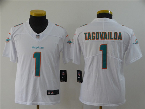 Youth Nike Dolphins 1 Tua Tagovailoa White Youth 2020 NFL Draft First Round Pick Vapor Untouchable Limited Jersey Youth Nike Dolphins 1 Tua Tagovailoa White Youth 2020 NFL Draft First Round Pick Vapor Untouchable Limited Jersey