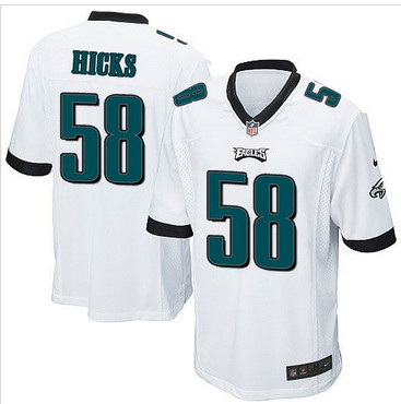 Youth Nike Eagles #58 Jordan Hicks White Stitched NFL New Elite Jersey