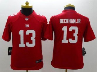 Youth Nike Giants #13 Odell Beckham Jr Red Alternate Stitched NFL Limited Jersey