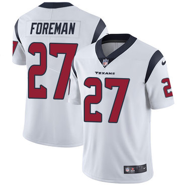 Youth Nike Houston Texans #27 D'Onta Foreman Elite White NFL Jersey