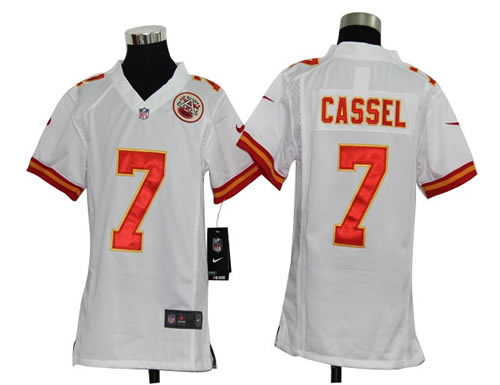Youth NEW Kansas City Chiefs 7 Matt Cassel White Jerseys